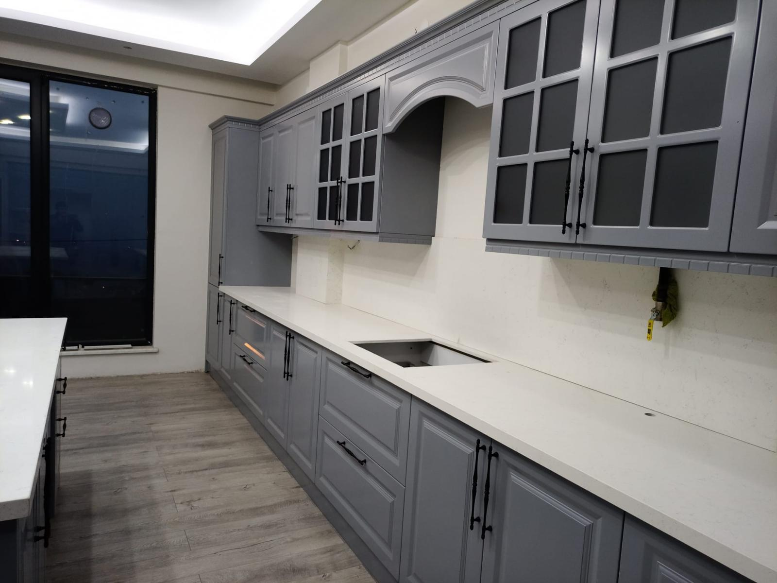 Classic Grey Transitional Kitchen Remodel