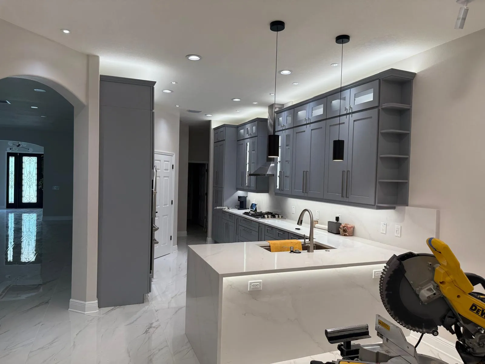 Contemporary Slate & Marble Kitchen Transformation, Kitchen Cabinets & Remodeling project in Tampa, FL — photo 2 of 5