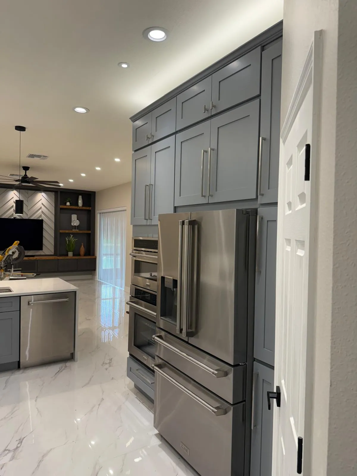 Contemporary Slate & Marble Kitchen Transformation, Kitchen Cabinets & Remodeling project in Tampa, FL — photo 3 of 5