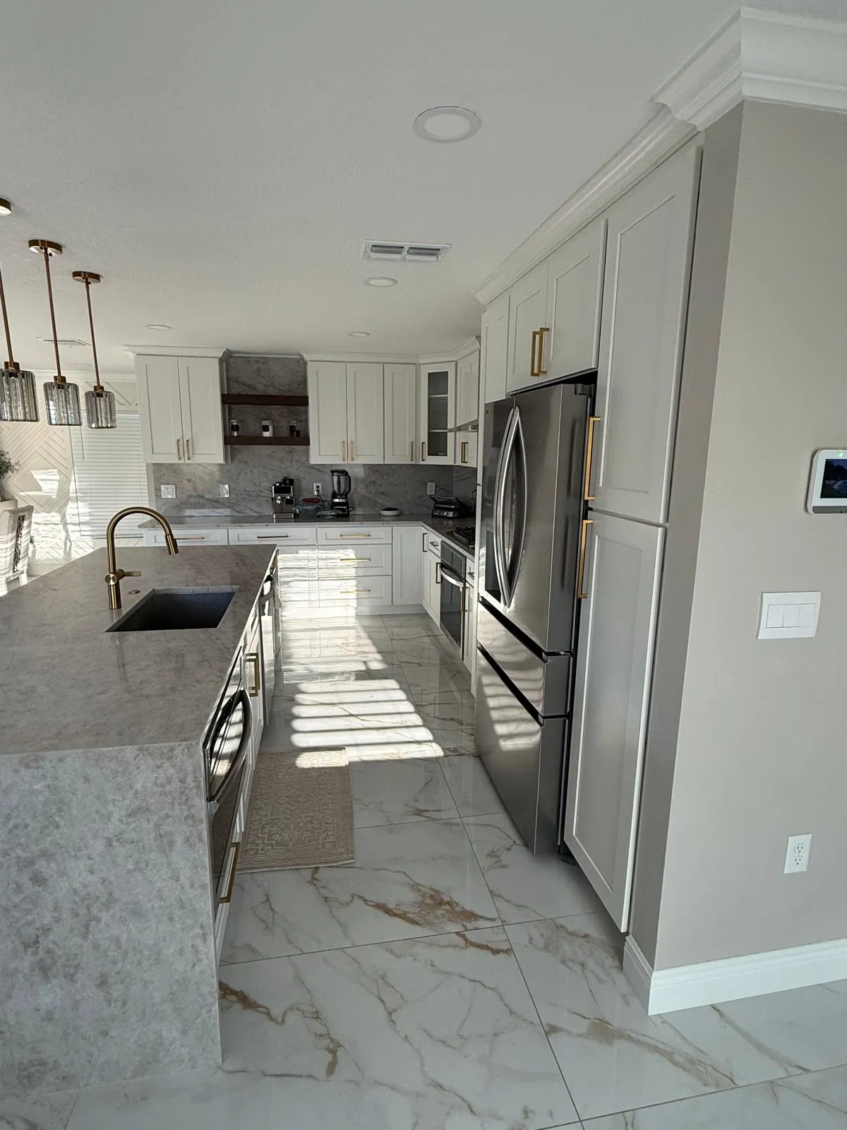 Modern Custom Floating Vanity & Built-In Storage Unit in Tampa, Bespoke Furniture project in Wesley Chapel — photo 4 of 4