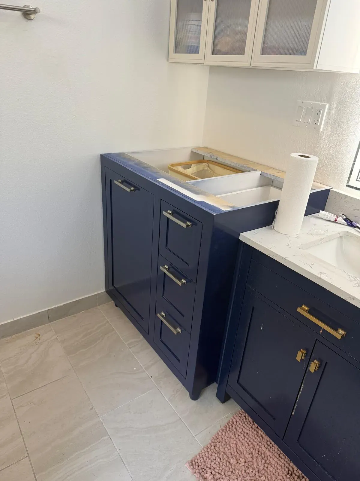Custom Built-In Under-Sink Storage Cabinetry & Utility Unit in Tampa