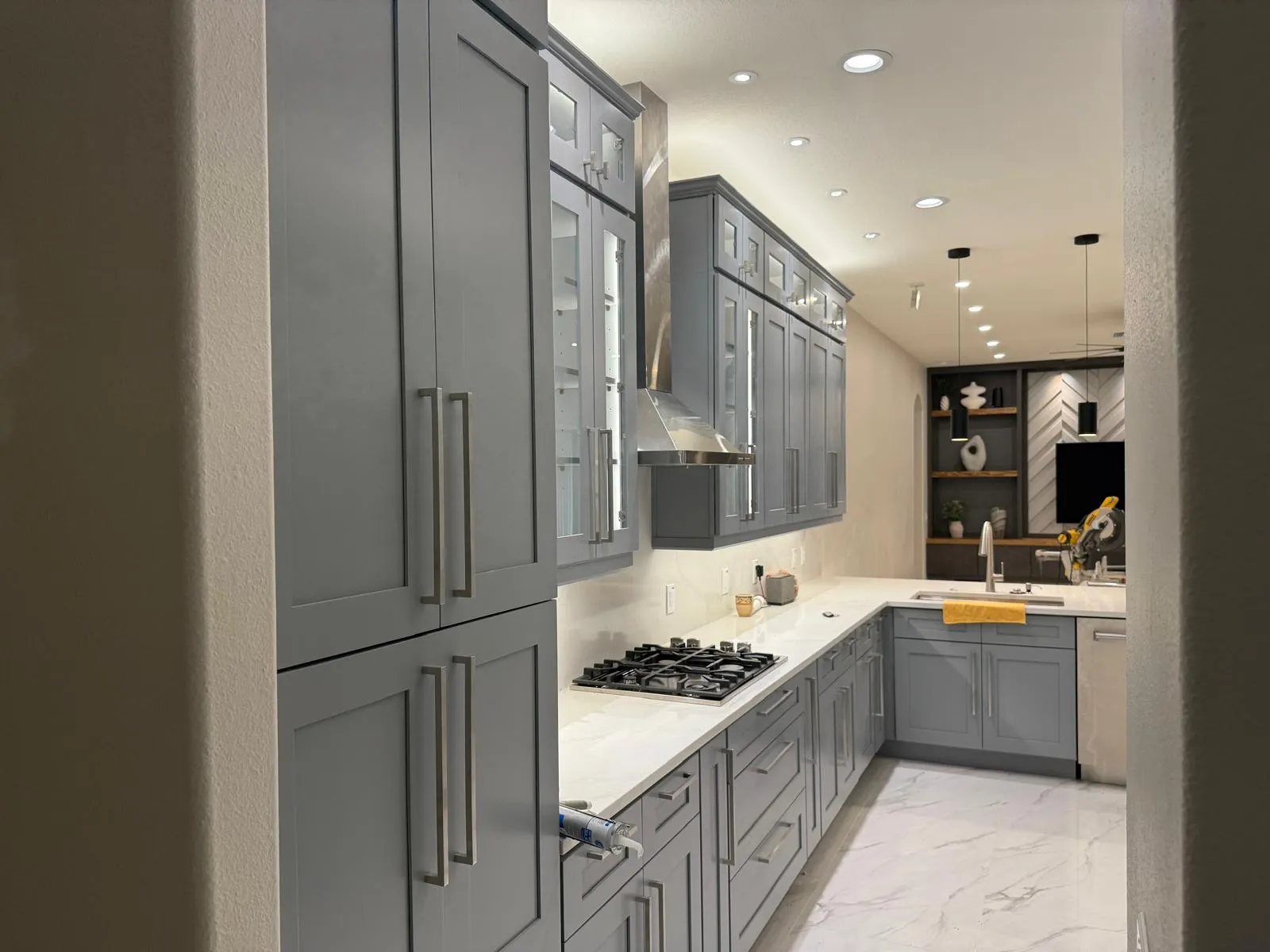 Luxury Warm Oak Walk-In Closet & Dressing Room Island System, Custom Closet Systems project in Tampa,FL. — photo 5 of 5
